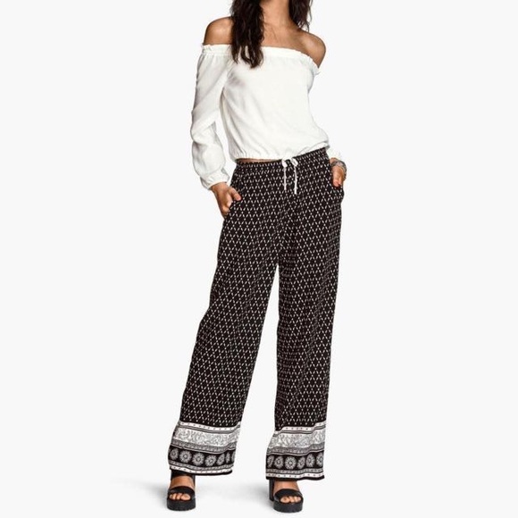 H&M Pants - H&M X Coachella Boho Wide Leg Floral Printed Pants